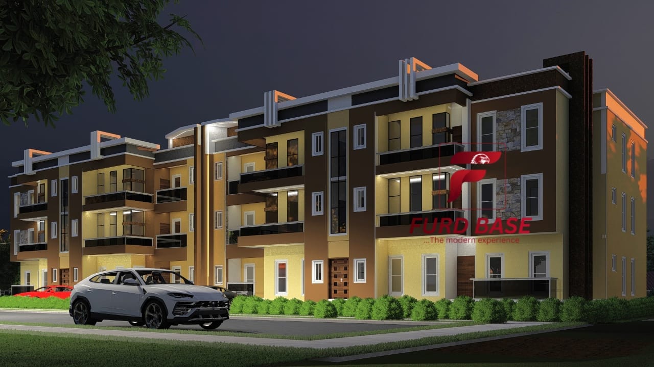 A twelve-unit three-bedroom apartment complex — brown facade — view 12